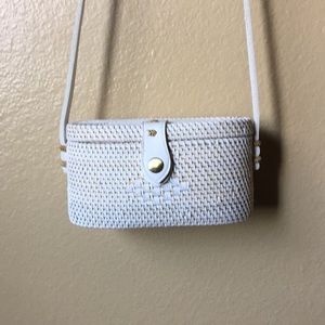 White Rattan Bag